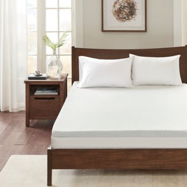 Sleep Philosophy Flexapedic 2-Inch Gel Memory Foam Mattress Topper in White. View a larger version of this product image.