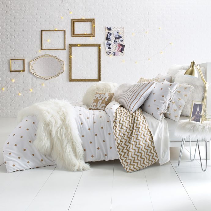 gold polka dot wall decals