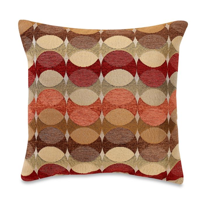 Hyper Square Throw Pillow In Red Mocha Yellow Bed Bath And