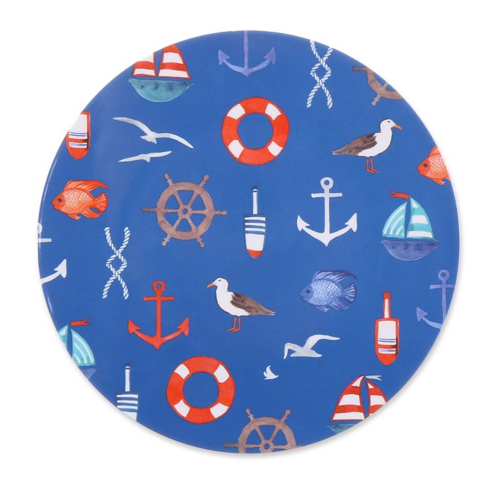 Seaside Life Icons Melamine Salad Plate | Bed Bath & Beyond