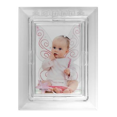 Galway Crystal 4-Inch x 6-Inch Baby Girl Picture Frame
