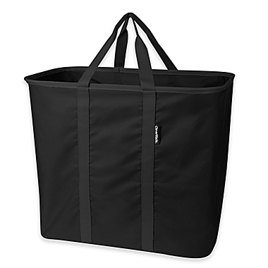 SnapBasket XL Collapsible Laundry Tote/Carryall in Black. View a larger version of this product image.