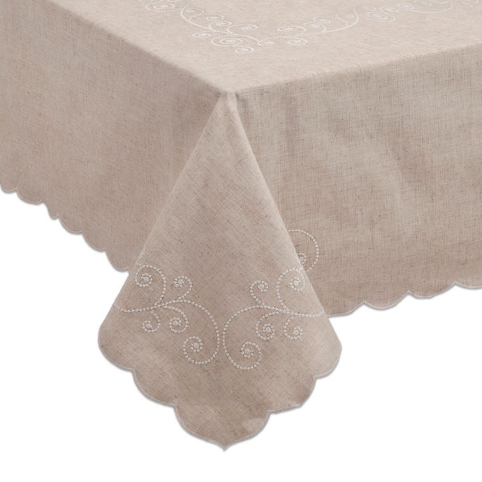 lenox tablecloth bedbathandbeyond oblong scalloped