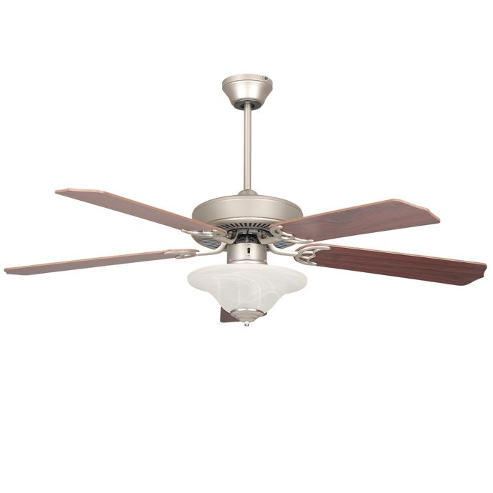 Concord Heritage Series 52 Inch 1 Light Ceiling Fan In Satin Nickel