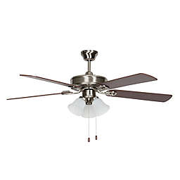 Concord Heritage Series 52-Inch 3-Light Easy Hang Ceiling Fan in Stainless Steel