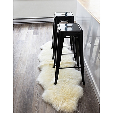 Natural 100% New Zealand Sheepskin 2-Foot x 6-Foot Runner in White. View a larger version of this product image.