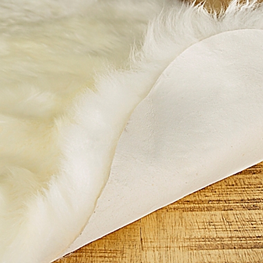 Natural 100% New Zealand Sheepskin 2-Foot x 6-Foot Runner in White. View a larger version of this product image.
