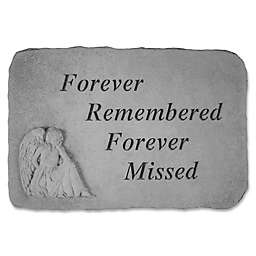 Forever Remembered Memorial Stone with Kneeling Angel
