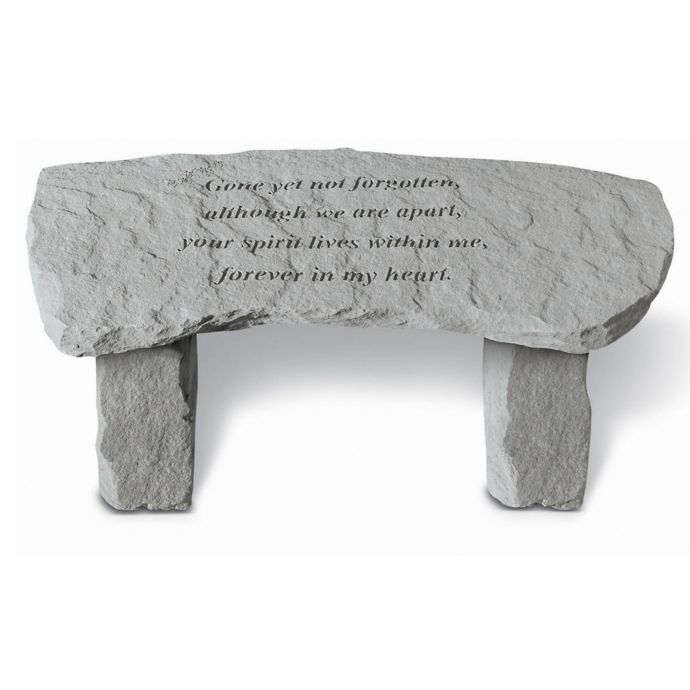 "Gone Yet Not Forgotten" Small Memorial Bench Bed Bath 