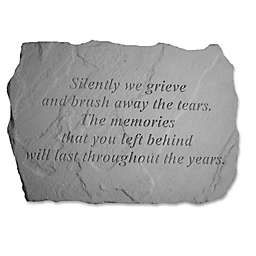 Silently We Grieve Memorial Stone in Grey