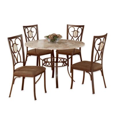 Hillsdale Furniture Brookside 5-Piece Round Dining Set With Oval Back ...