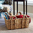 Alternate image 3 for Household Essentials&reg; Large Wicker Basket with Braided Handles in Natural Brown
