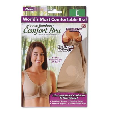 front zip miracle bamboo bra