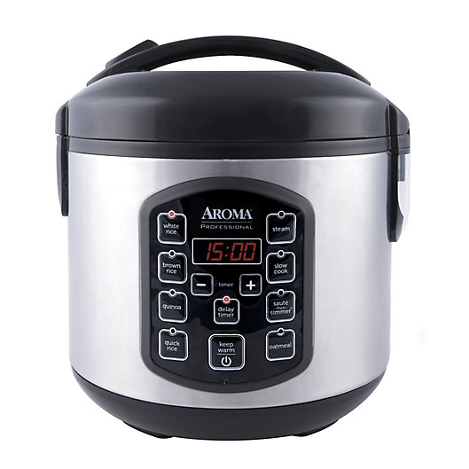 Alternate image 1 for Aroma® Professional™ Cool Touch 8-Cup Rice Cooker in Stainless Steel