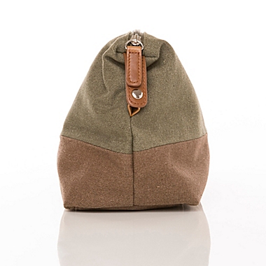 Brouk & Co Original Toiletry Bag in Military Green/Brown. View a larger version of this product image.