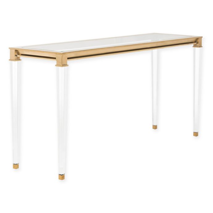 Safavieh Couture Charleston Console Table in Brass | Bed ...