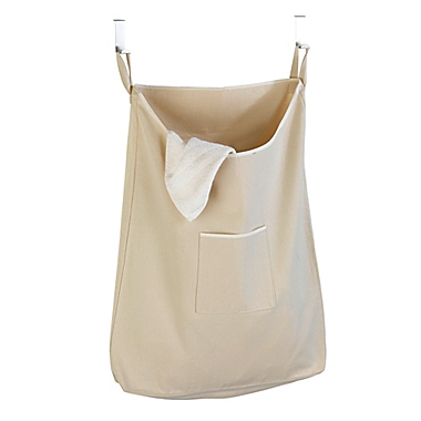 Over-the-Door Canvas Laundry Bag in Natural. View a larger version of this product image.