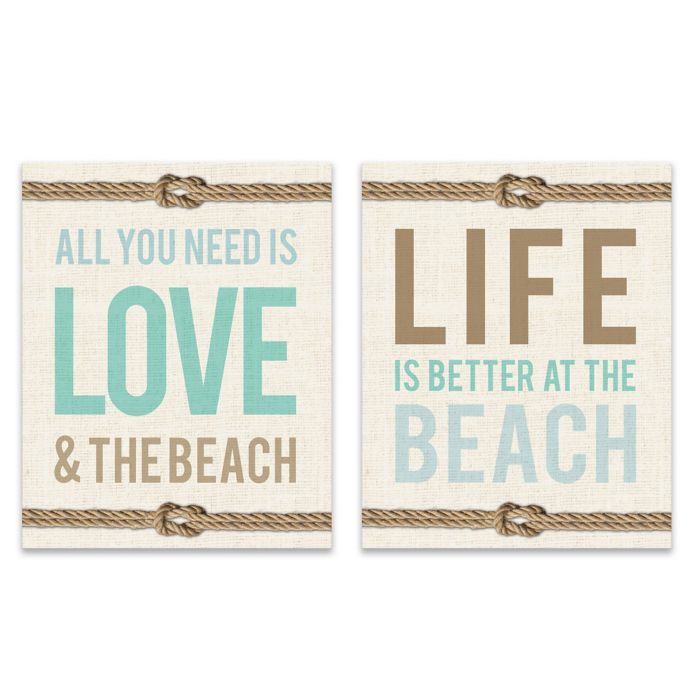 Beach Quotes Canvas Wall Art Bed Bath And Beyond Canada