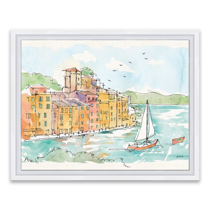 Portofino II Framed Canvas Wall Art | Bed Bath & Beyond