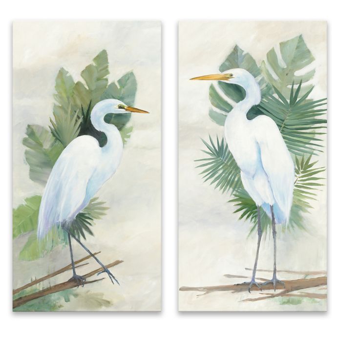 Standing Egret Canvas Wall Art Bed Bath Beyond