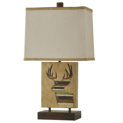 oak bedside lamp