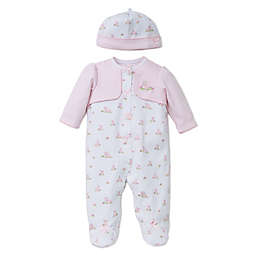 Little Me® Preemie 2-Piece Baby Bunnies Footie with Faux Jacket and Hat Set