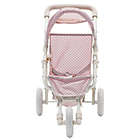 Alternate image 2 for Olivia&#39;s Little World Polka Dots Princess Baby Doll Jogging Stroller in Pink/Grey