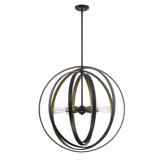 Quoizel Circuit 6 Light Pendant Light In Western Bronze