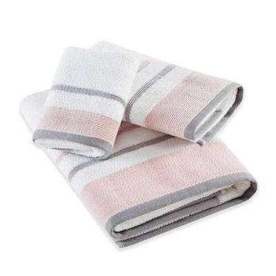 pink and gray bathroom towels