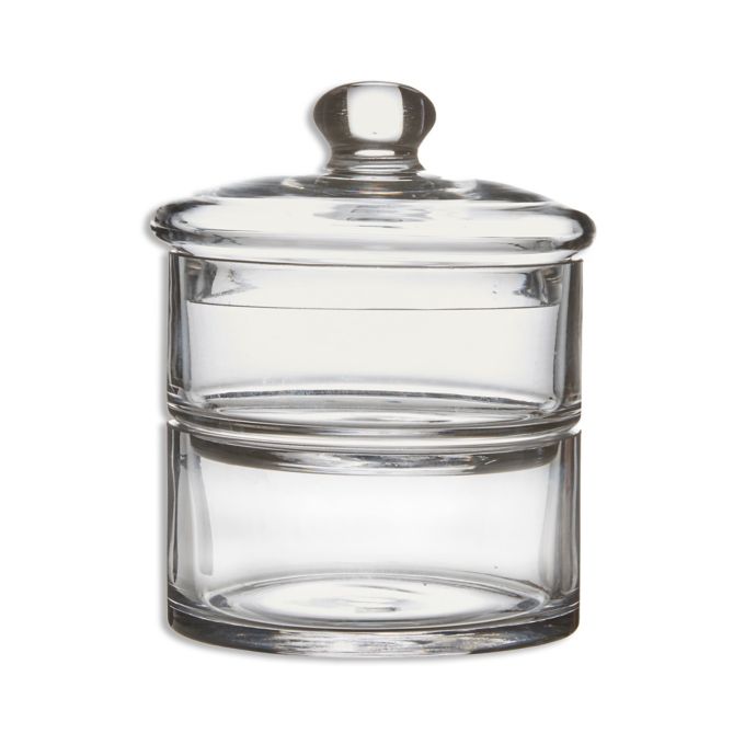 Home & Garden CAROUSEL MEDIUM WHITE RIBBED GLASS JAR WITH LID. Candle
