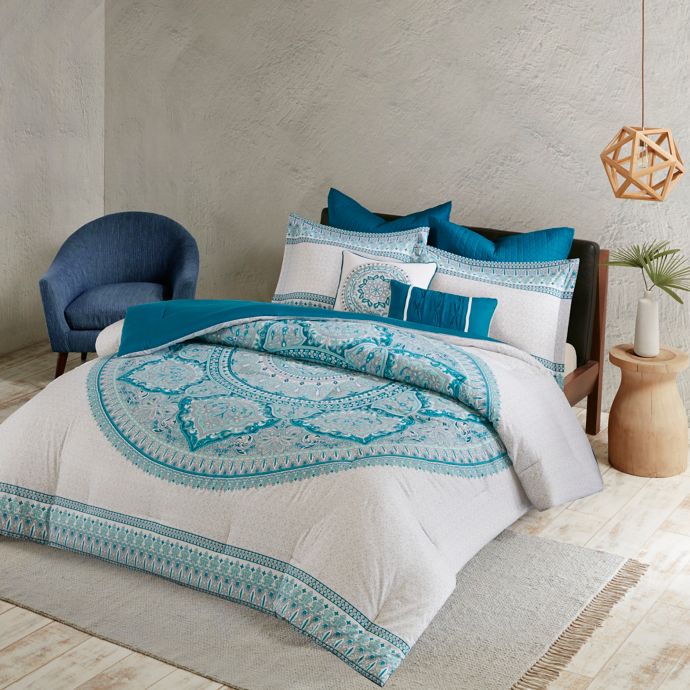 Urban Habitat Coletta Duvet Cover Set In Aqua Bed Bath Beyond