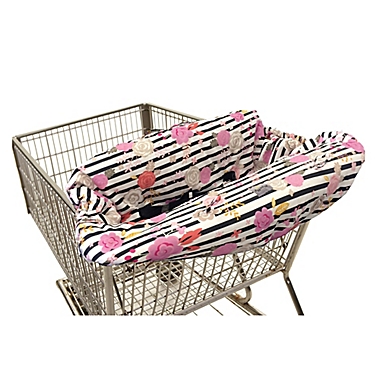 Itzy Ritzy&reg; Ritzy Sitzy&trade; Shopping Cart and High Chair Cover in Floral Stripe. View a larger version of this product image.