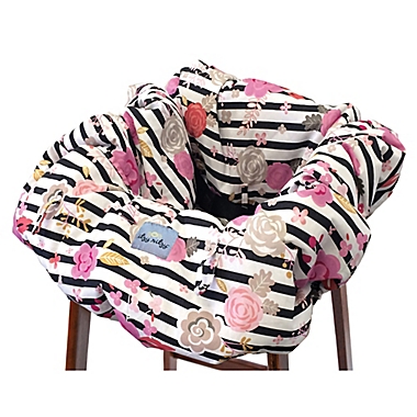 Itzy Ritzy&reg; Ritzy Sitzy&trade; Shopping Cart and High Chair Cover in Floral Stripe. View a larger version of this product image.