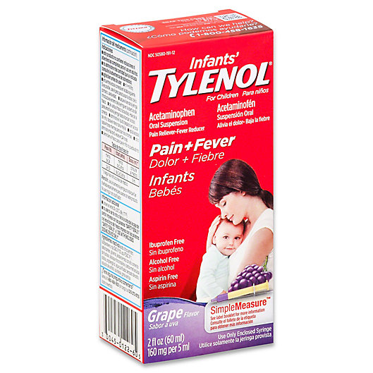 Alternate image 1 for Infant Tylenol® Oral Suspension Pain + Fever in Grape Flavor