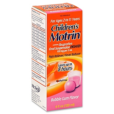 Children&#39;s Motrin&reg; 4 oz. Oral Suspension in Bubble Gum Flavor. View a larger version of this product image.