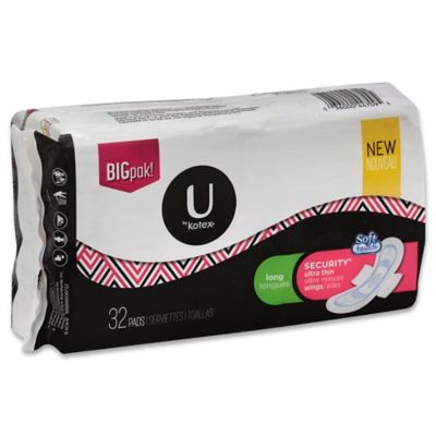 U By Kotex Security Ultra Thin Pads With Wings Overnight Unscented 38 Count Brickseek