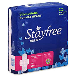 Stayfree® Maxi 45-Count Jumbo Pack Super Long Pads with Wings