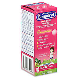 Children's Benadryl® 4 oz. Dye-Free Allergy Liquid in Bubble Gum