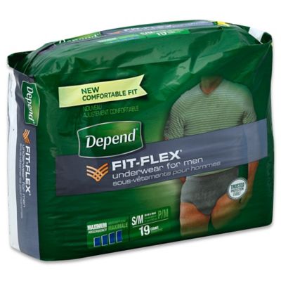 Depend&reg; Fit-Flex&trade; Size S/M 19-Count Maximum Absorbency Underwear for Men