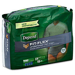Depend® Fit-Flex™ Size S/M 19-Count Maximum Absorbency Underwear for Men