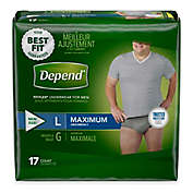 Depend&reg; Fit-Flex&trade; Size Large 17-Count Maximum Absorbency Underwear for Men