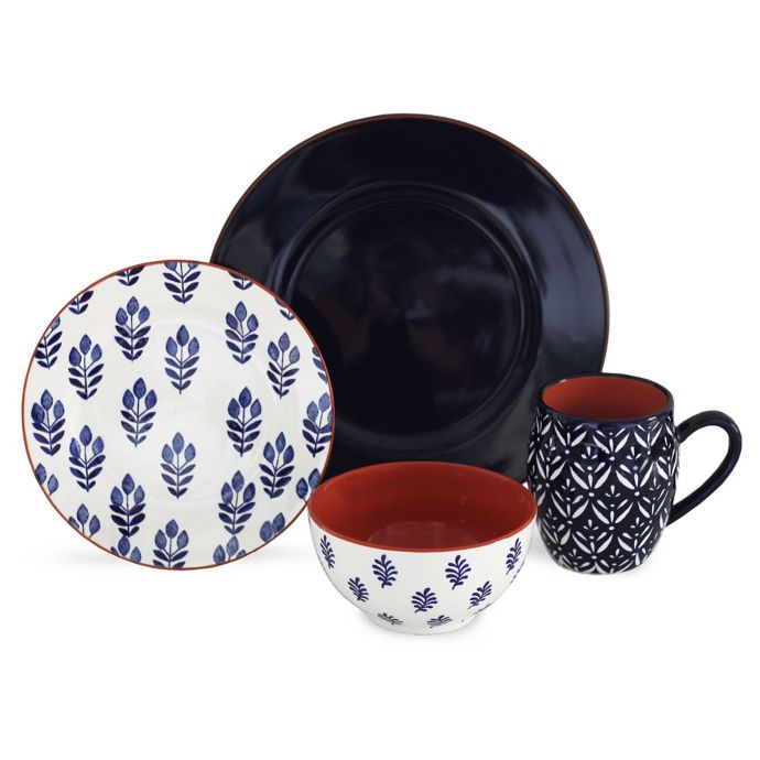 Baum Luna 16Piece Dinnerware Set in Blue Bed Bath and Beyond Canada