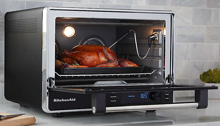 Kitchenaid Dual Convection Countertop Oven In Black Matte Bed