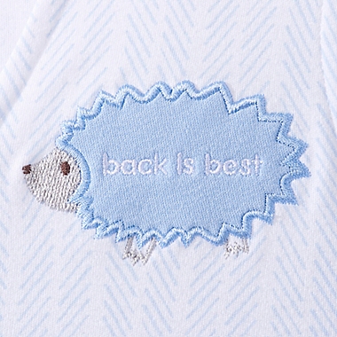 HALO&reg; SleepSack&reg; Small Twine Hedgehog Cotton Wearable Blanket in White/Blue. View a larger version of this product image.