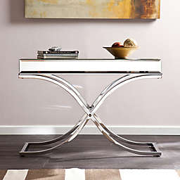 Southern Enterprises Ava Mirrored Console Table in Chrome