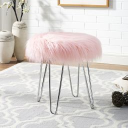 Make A Furry Stool With Gold Legs In Minutes A Beautiful Mess