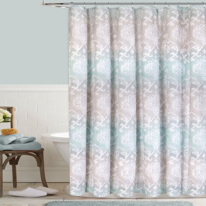 Colordrift Waterolor Damask Shower Curtain Bed Bath Beyond