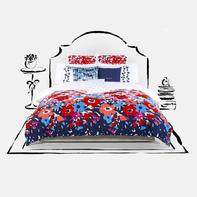 Kate Spade New York Poppy Fields Mini Comforter Set Bed Bath