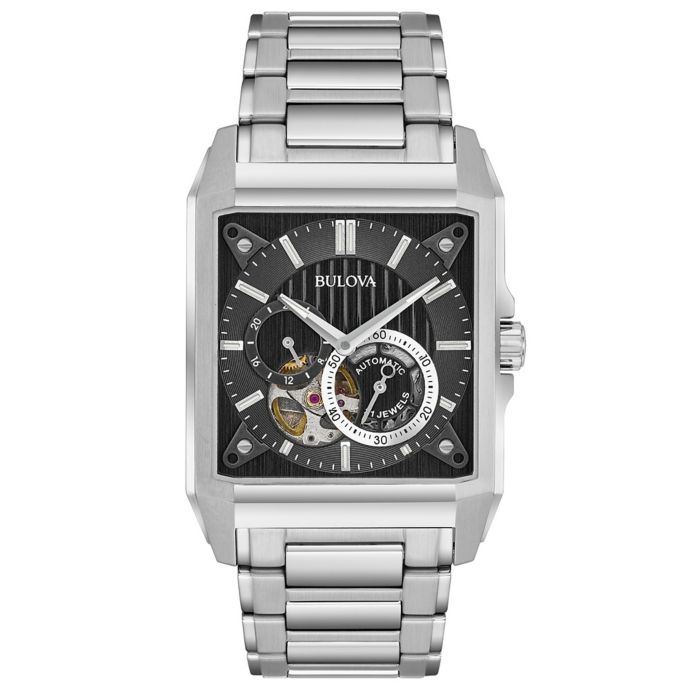 bulova rectangular men's watch