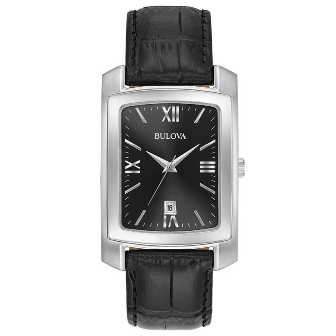 bulova rectangular men's watch